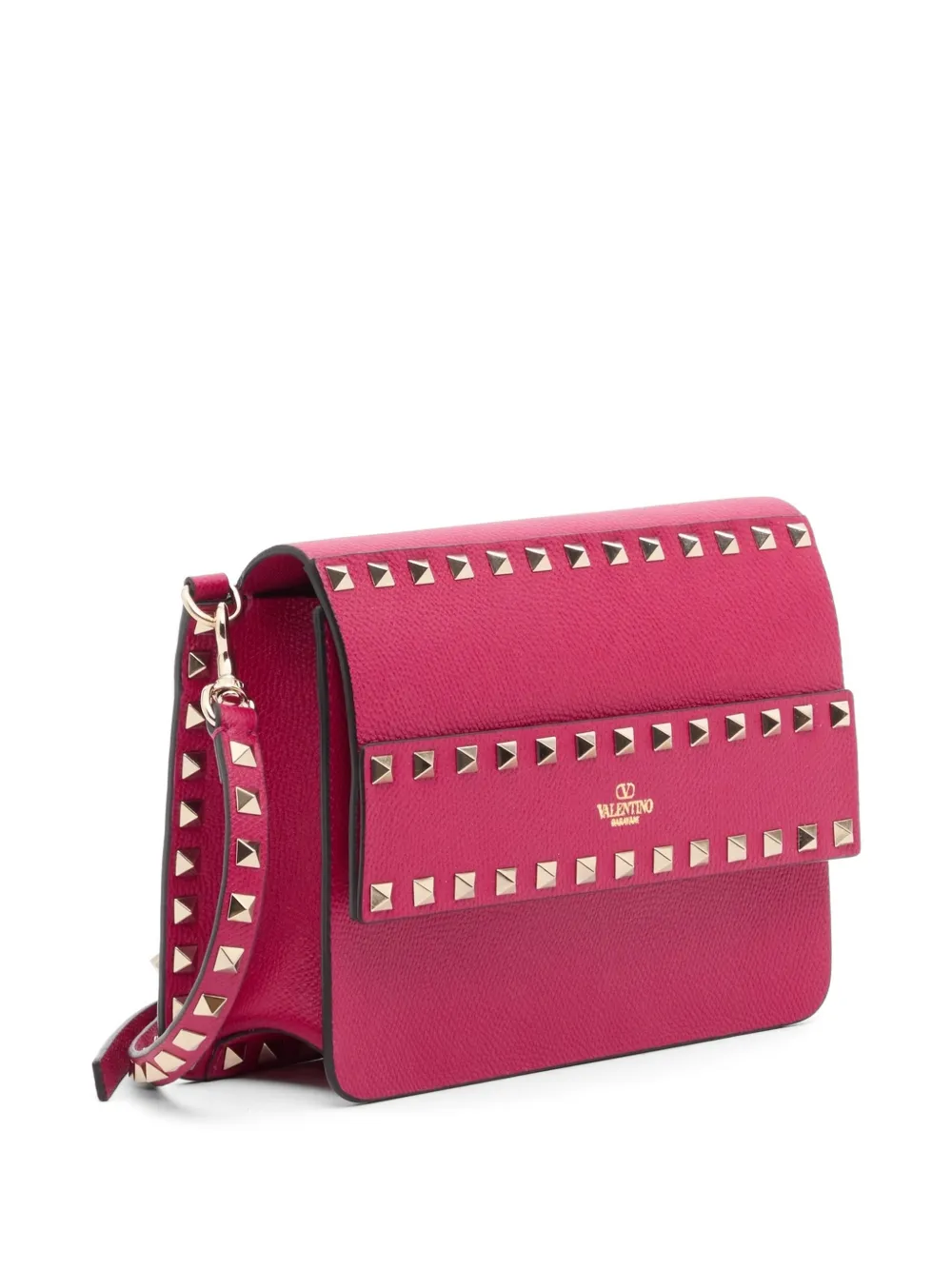 Valentino Garavani Rockstud kleine shopper van korrelig kalfsleer Roze