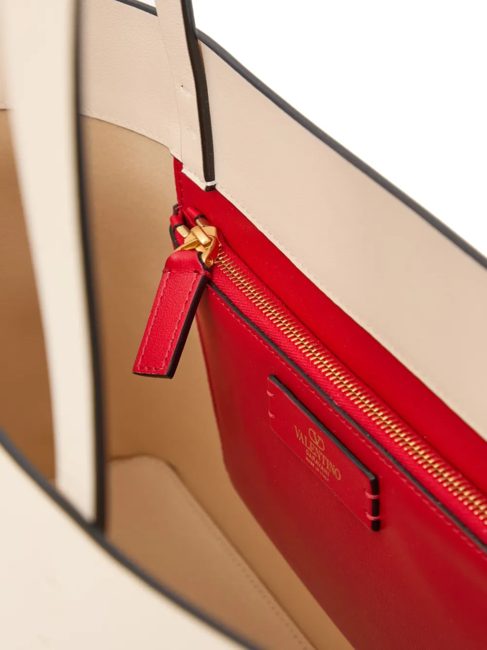 Valentino Garavani Fill Me kalfsleren shopper Wit