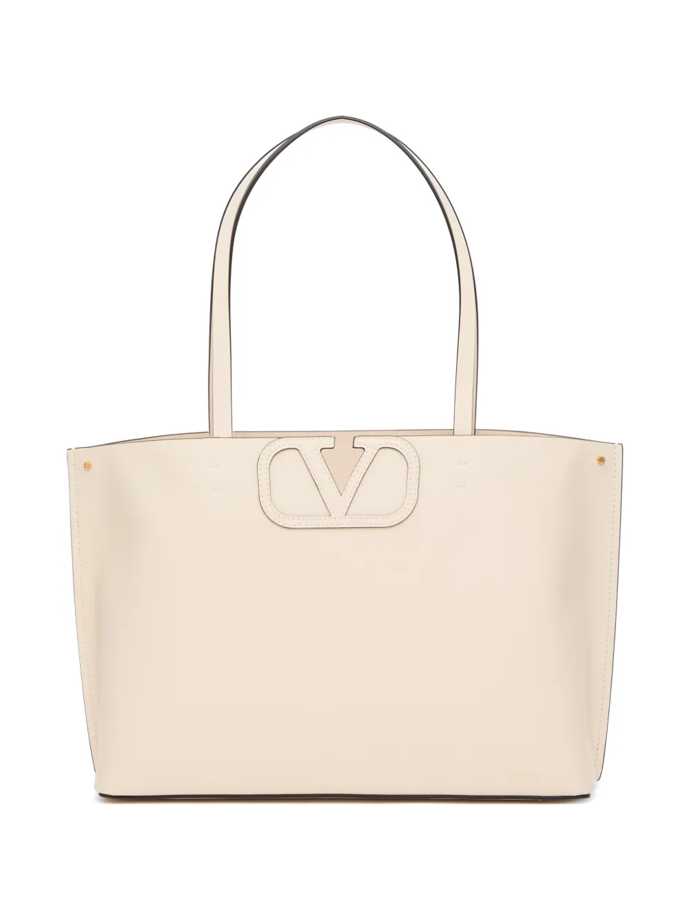Valentino Garavani Borsa shopper Fill Me piccola in pelle di vitello - Bianco