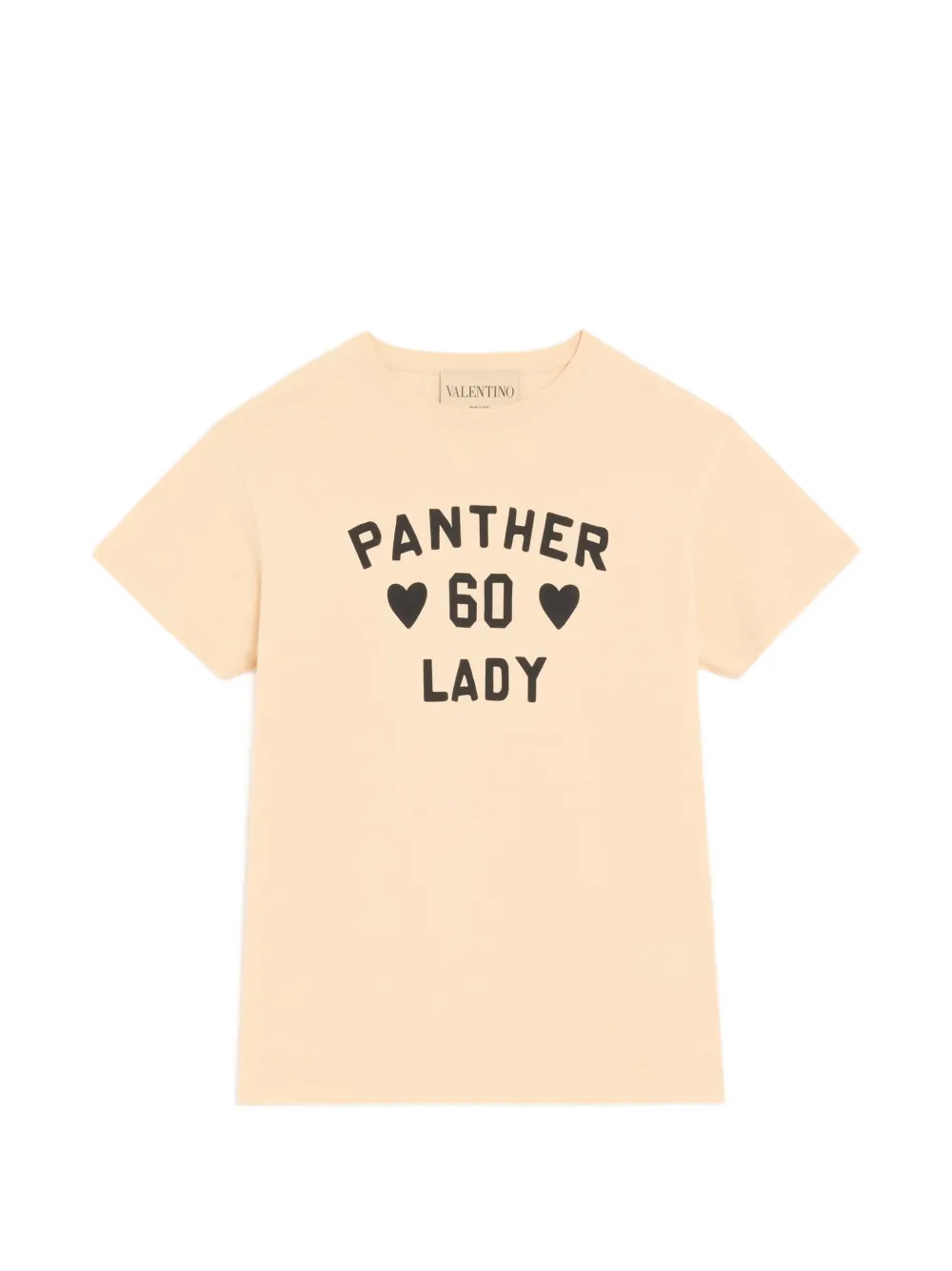 Valentino Garavani cotton jersey T-Shirt with Panther Lady print - Giallo