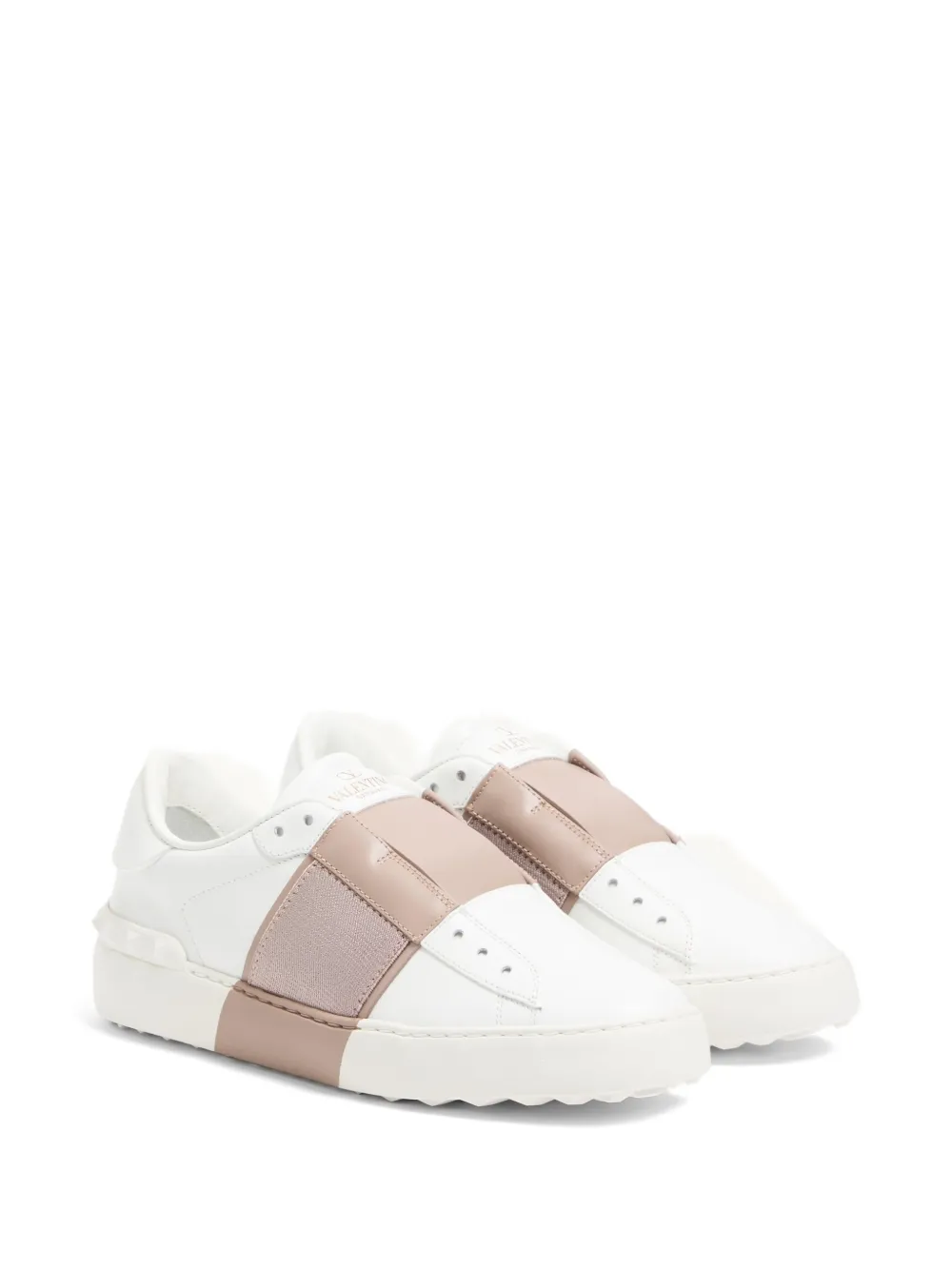 Valentino Garavani Open Tie-Up nappa leren sneakers Wit