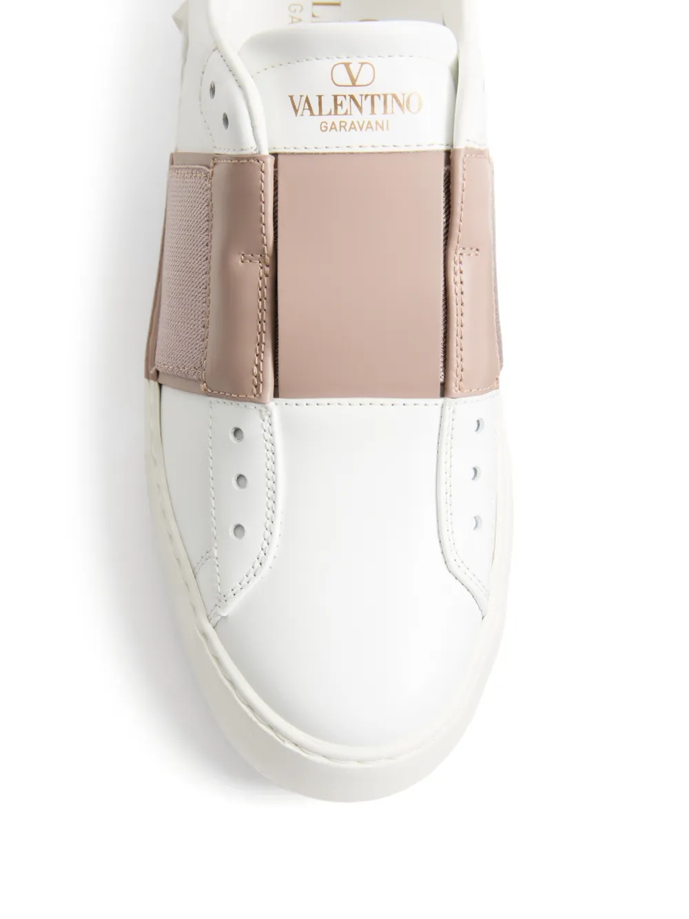 Valentino Garavani Open Tie-Up nappa leren sneakers Wit