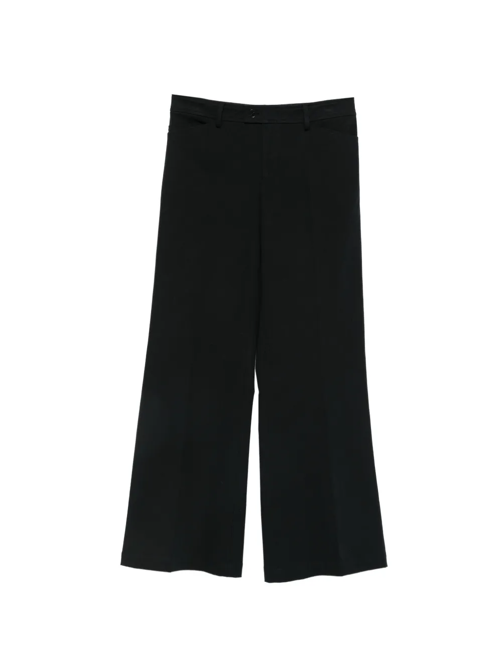 Closed button-fastening tailored trousers - Black