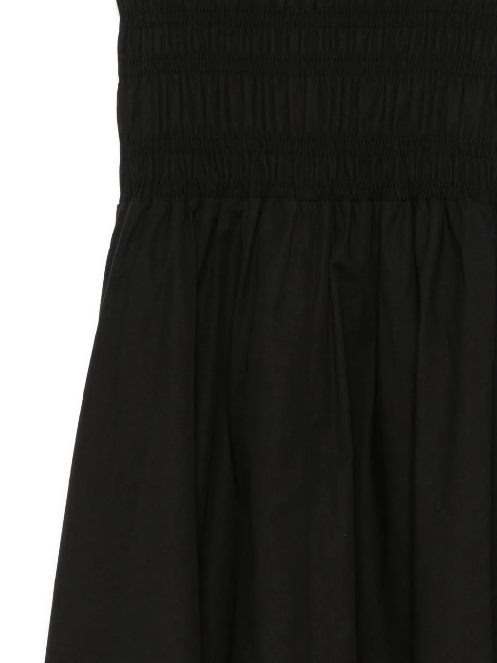 Closed Maxi-plooirok met gesmockte tailleband Zwart