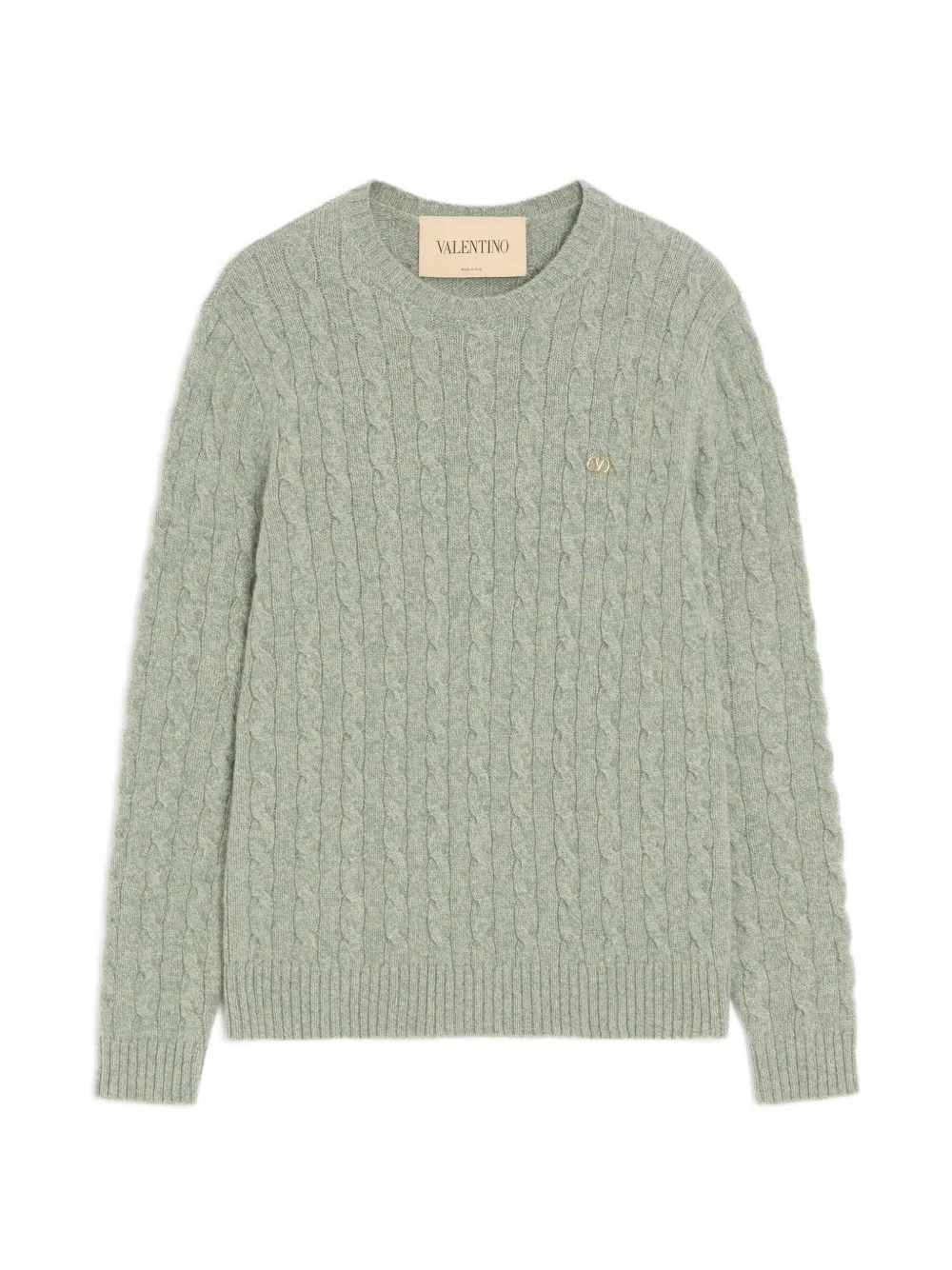 Valentino Garavani Strickpullover aus Wolle mit VLogo - Grün