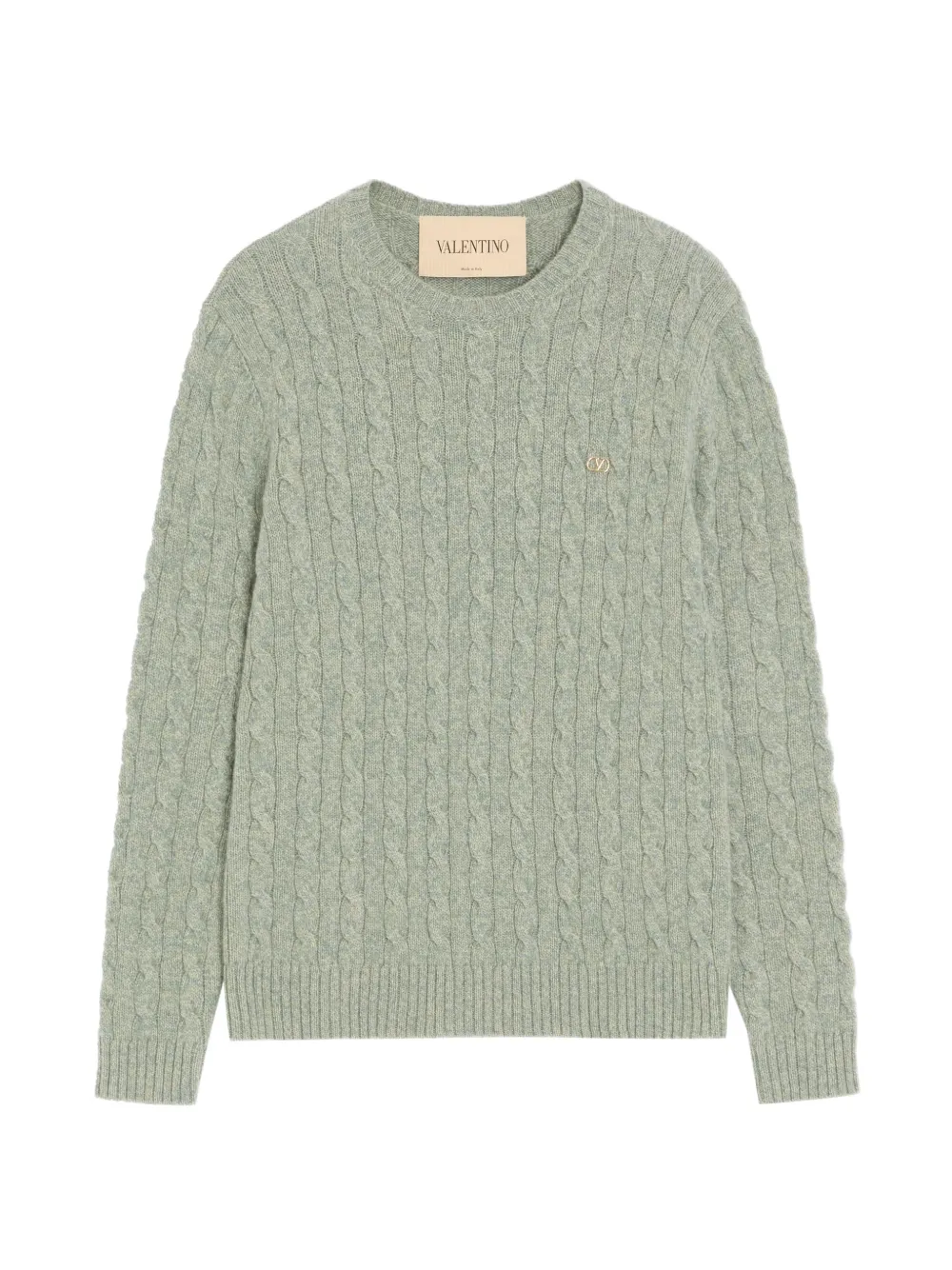 Valentino Garavani cable-knit wool sweater with VLogo