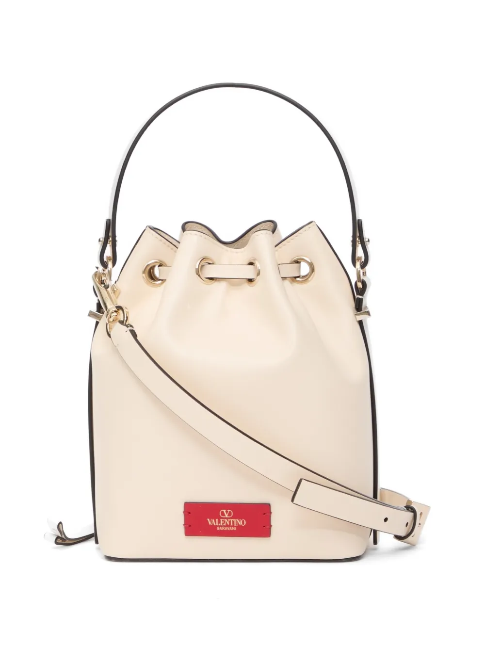 Valentino Garavani VLogo Walk bucket-tas in kalfsleer Wit