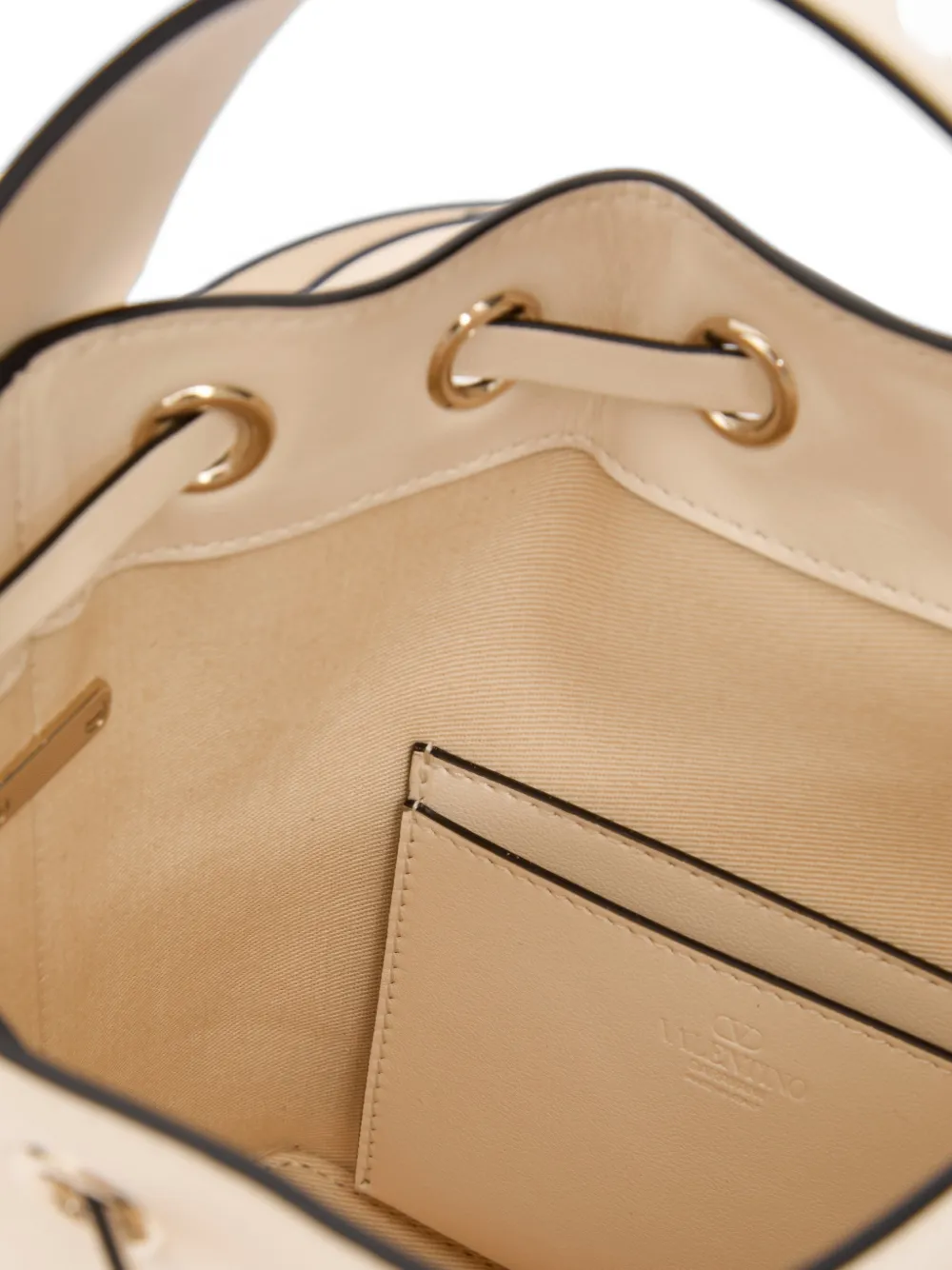 Valentino Garavani VLogo Walk bucket-tas in kalfsleer Wit