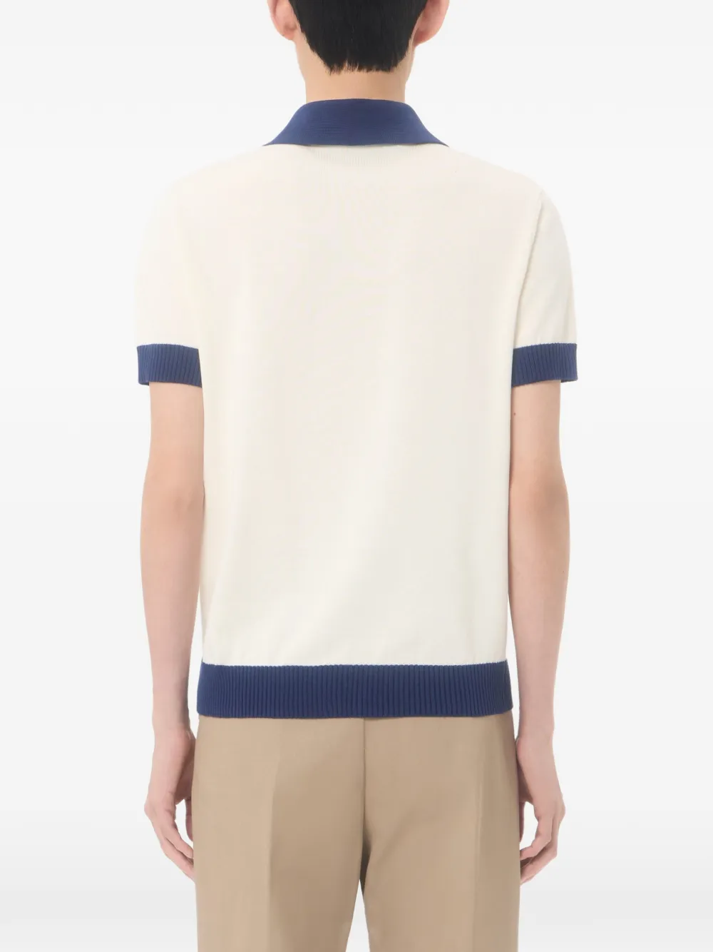 Valentino Garavani Katoenen poloshirt met VGold Beige