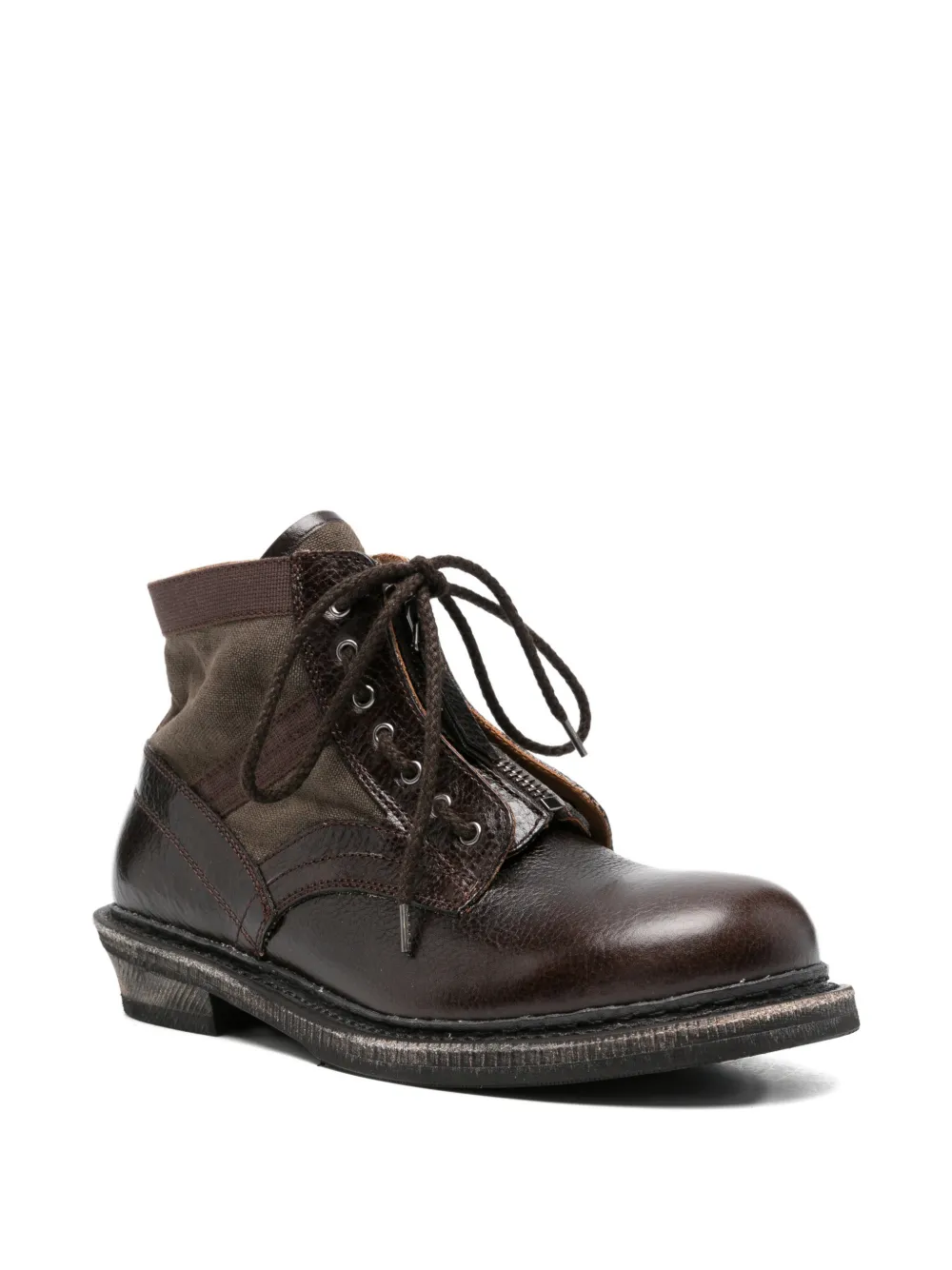 OUR LEGACY Bushline panelled lace-up boots Bruin
