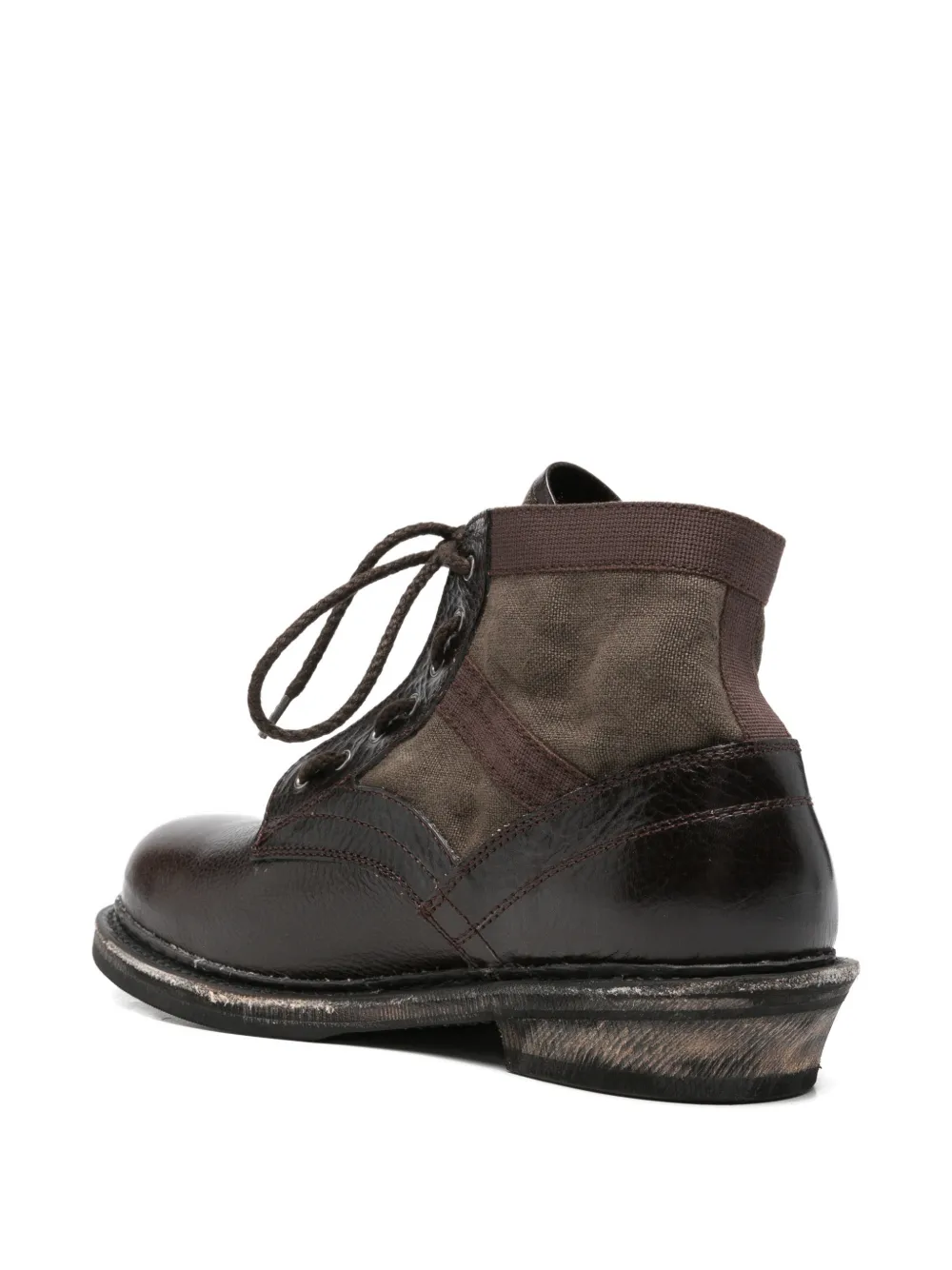 OUR LEGACY Bushline panelled lace-up boots Bruin