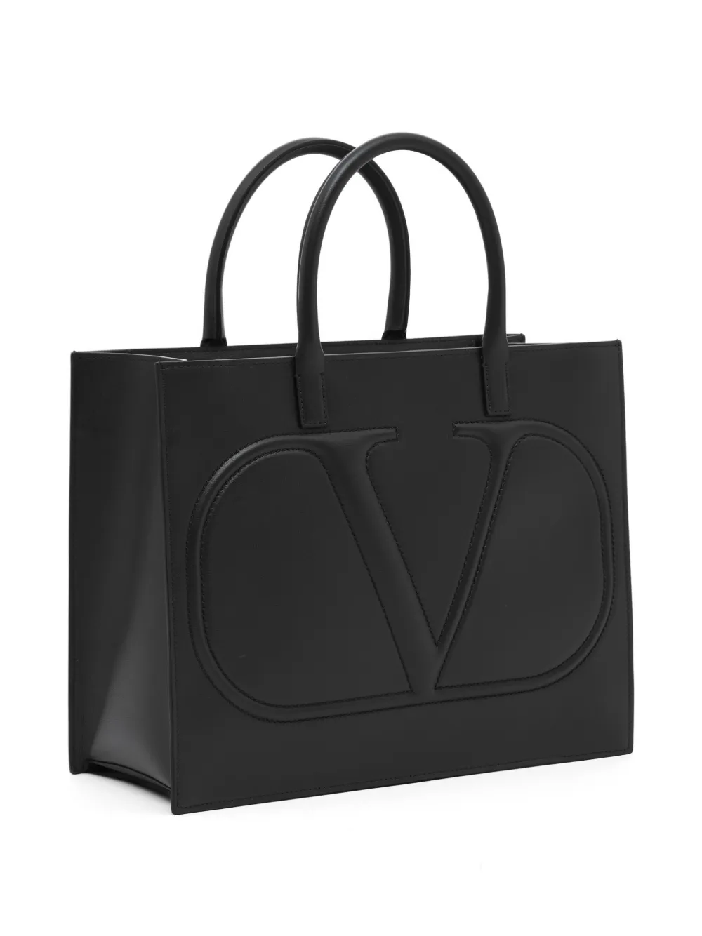 Valentino Garavani VLogo Walk kalfsleren shopper Zwart
