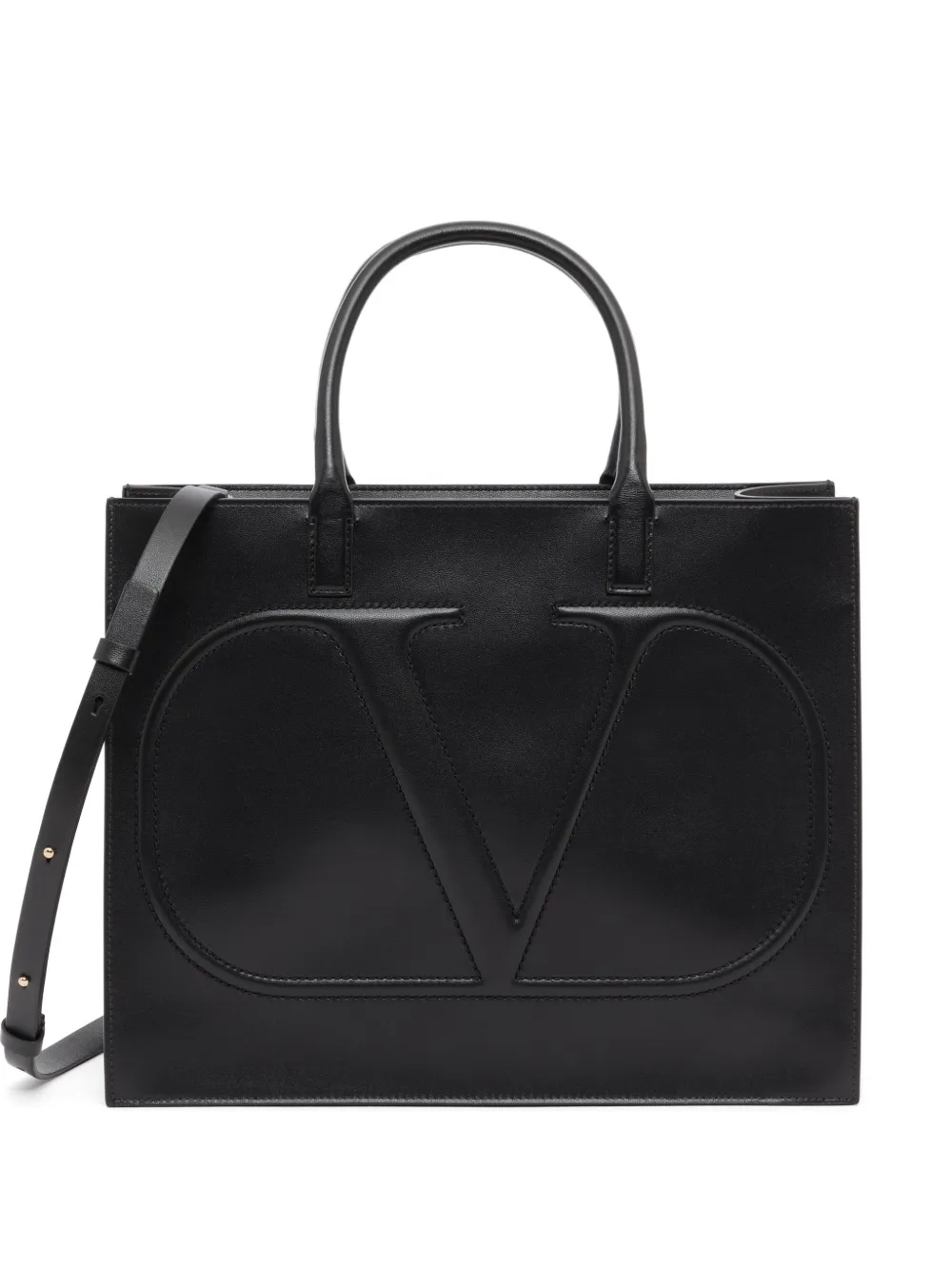 Valentino Garavani Borsa shopper VLogo Walk in pelle di vitello - Nero