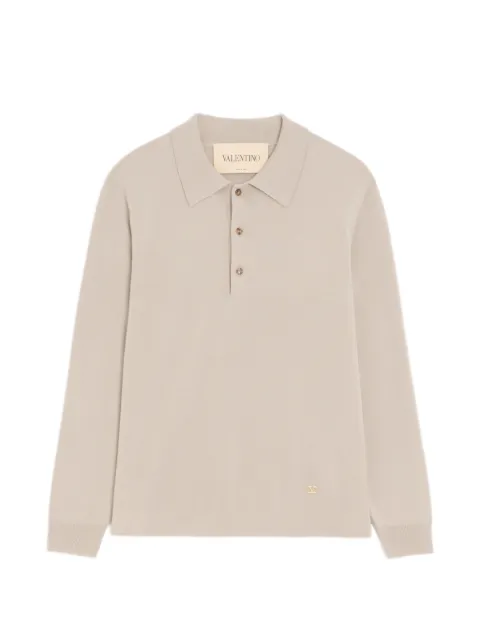 Valentino Garavani wool polo shirt with VLogo