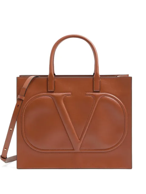Valentino Garavani VLogo Walk calfskin shopping bag