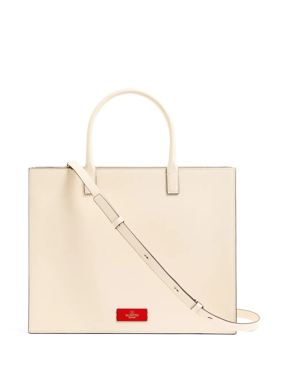 Valentino Garavani VLogo Walk kalfsleren shopper Wit