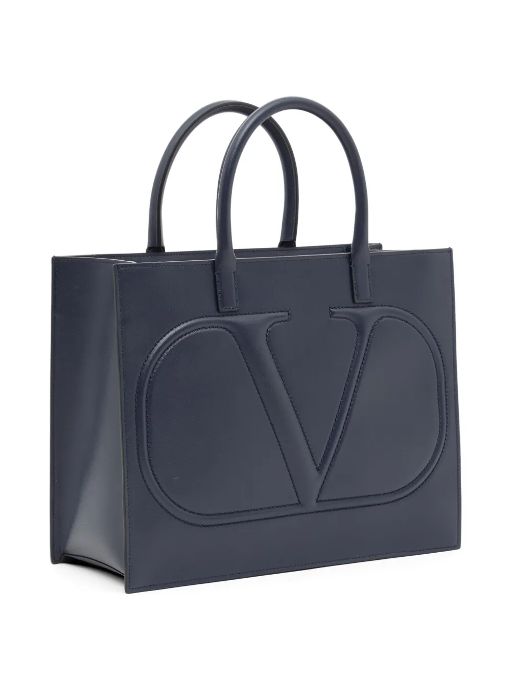 Valentino Garavani VLogo Walk kalfsleren shopper Blauw