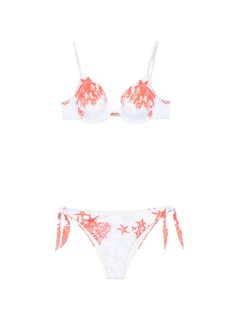 Mazzei starfish-print side-tie bikini - Blu