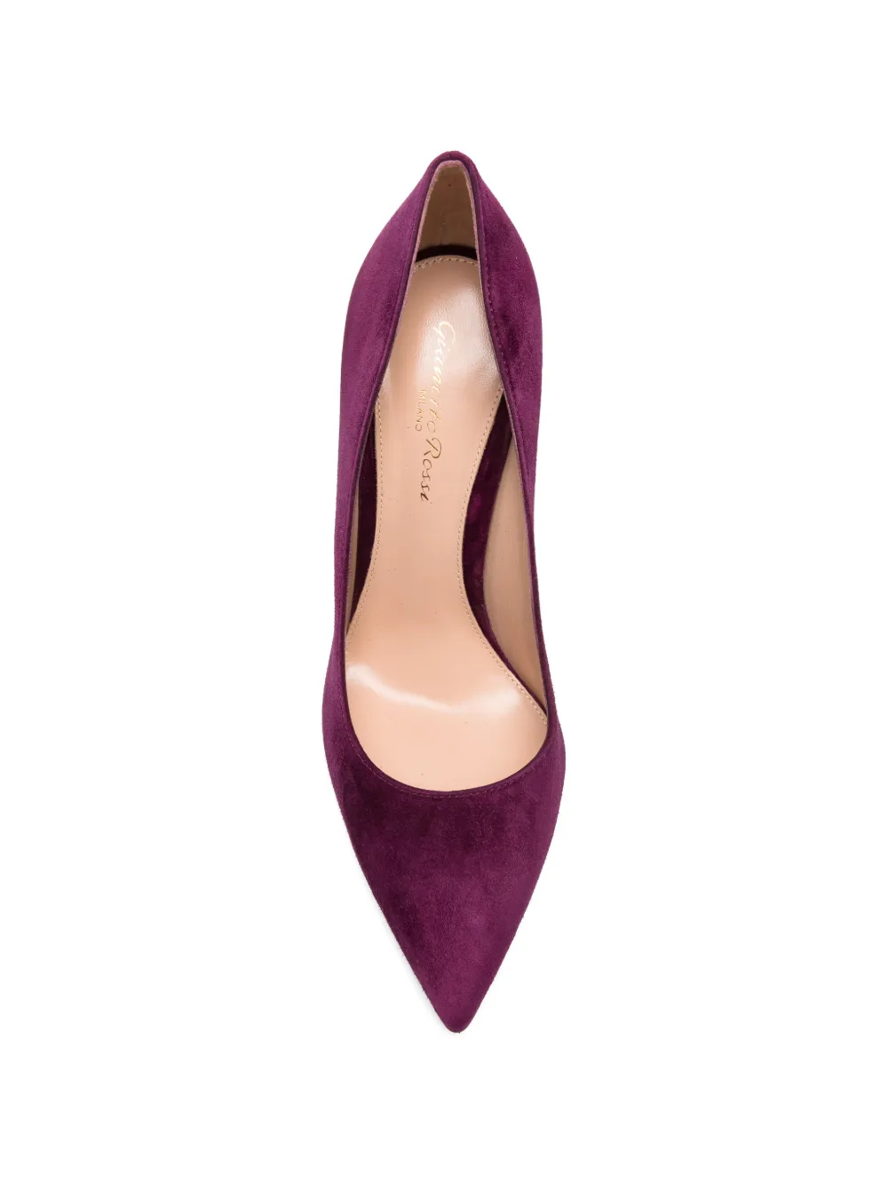 Gianvito Rossi pointed-toe suede pumps Paars