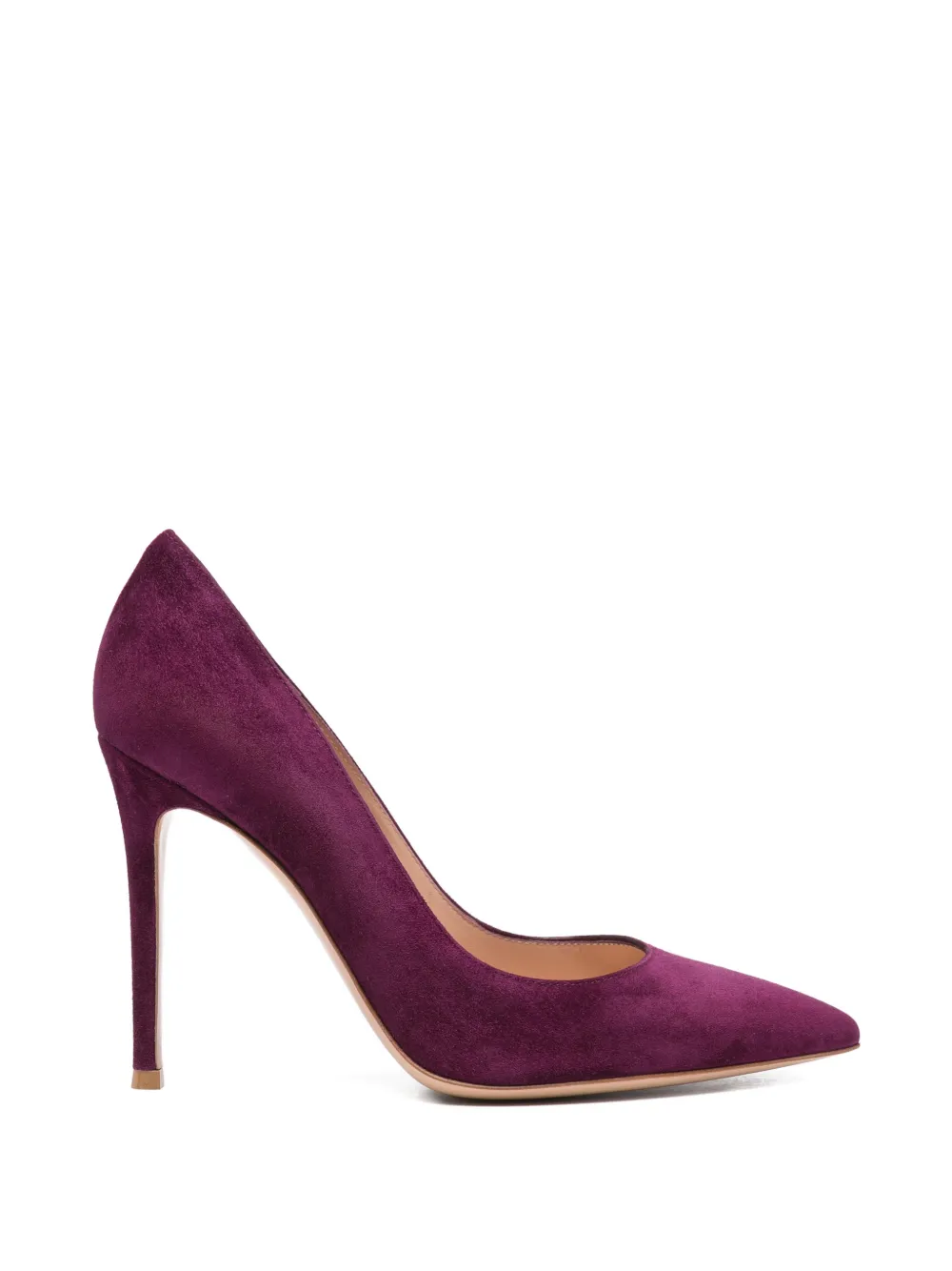 Gianvito Rossi pointed-toe suede pumps Paars