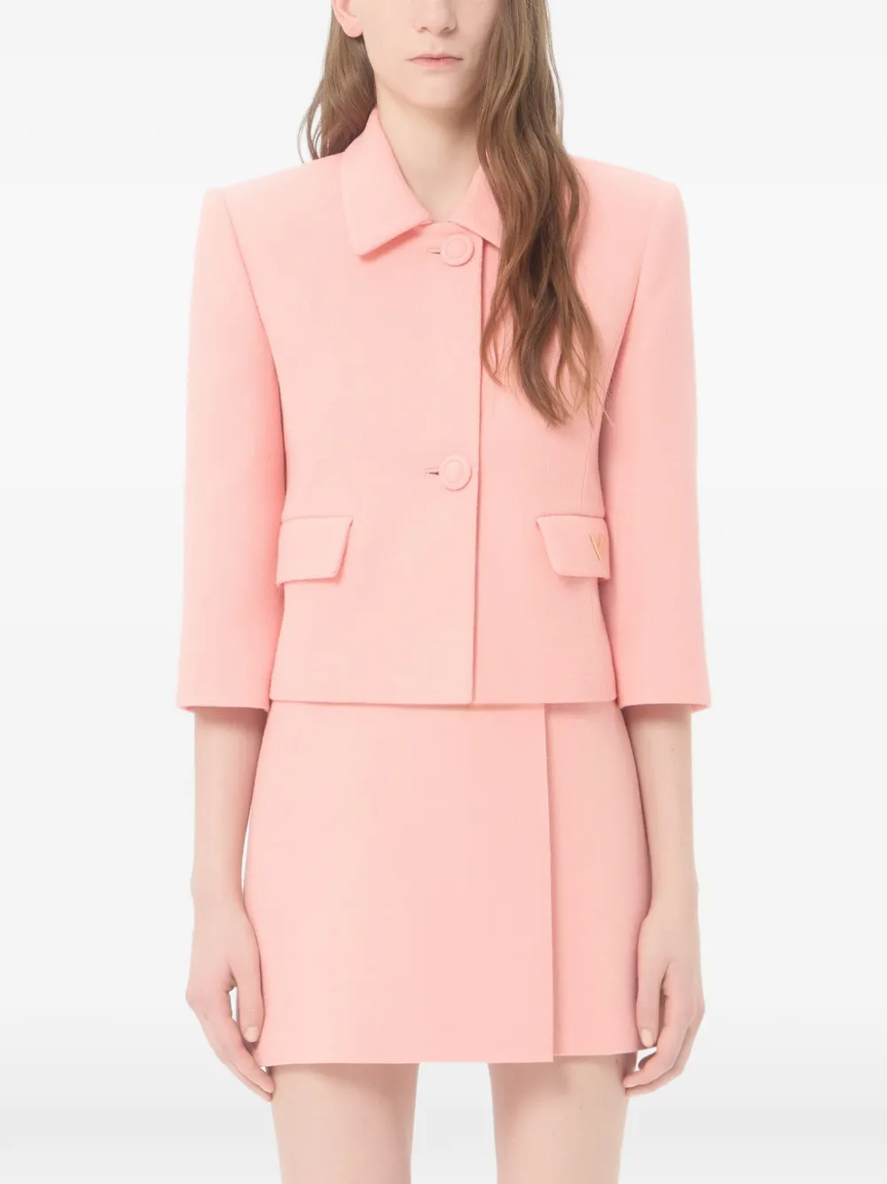 Valentino Garavani Wollen crêpe jack Roze