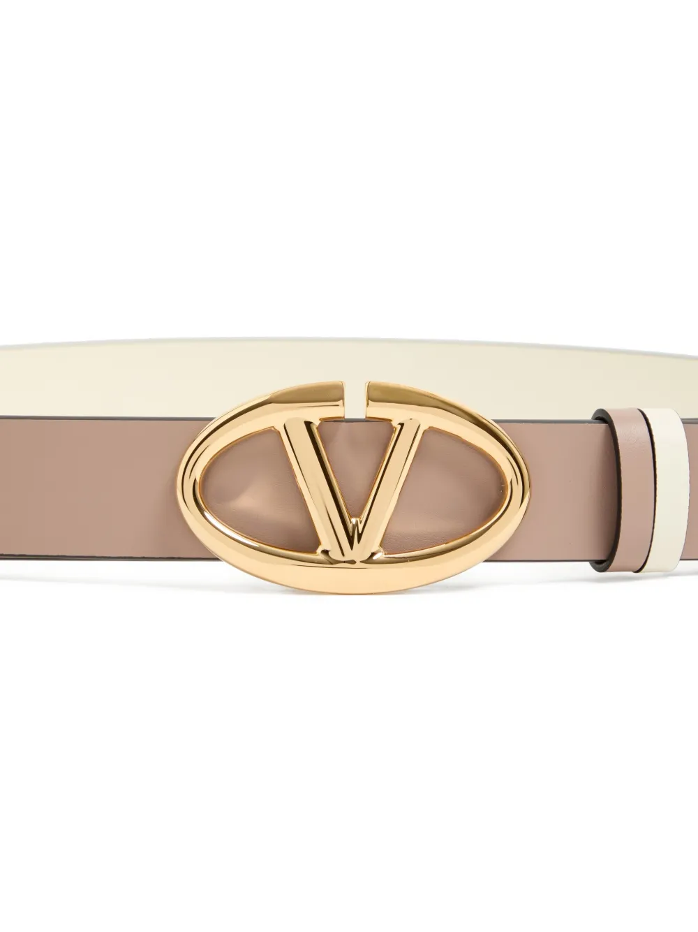 Valentino Garavani VLogo The Bold Edition omkeerbare kalfsleren riem 30mm Wit