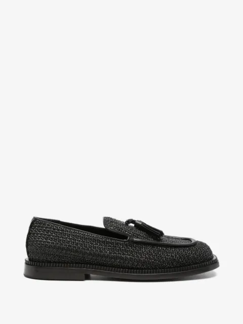 The Antipode tassel-detail raffia loafers