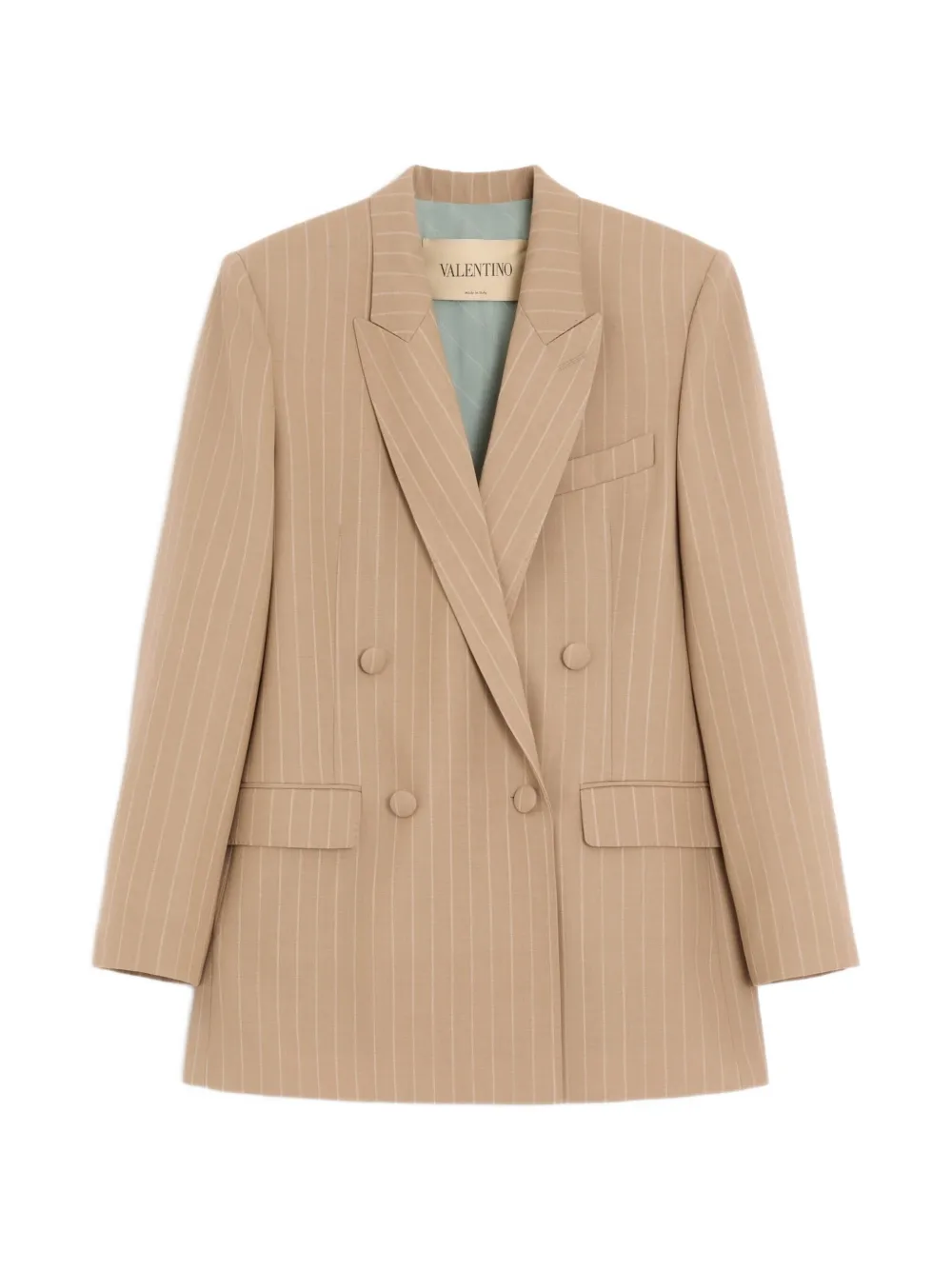 Valentino Garavani daded pinstripe jacket - Nude