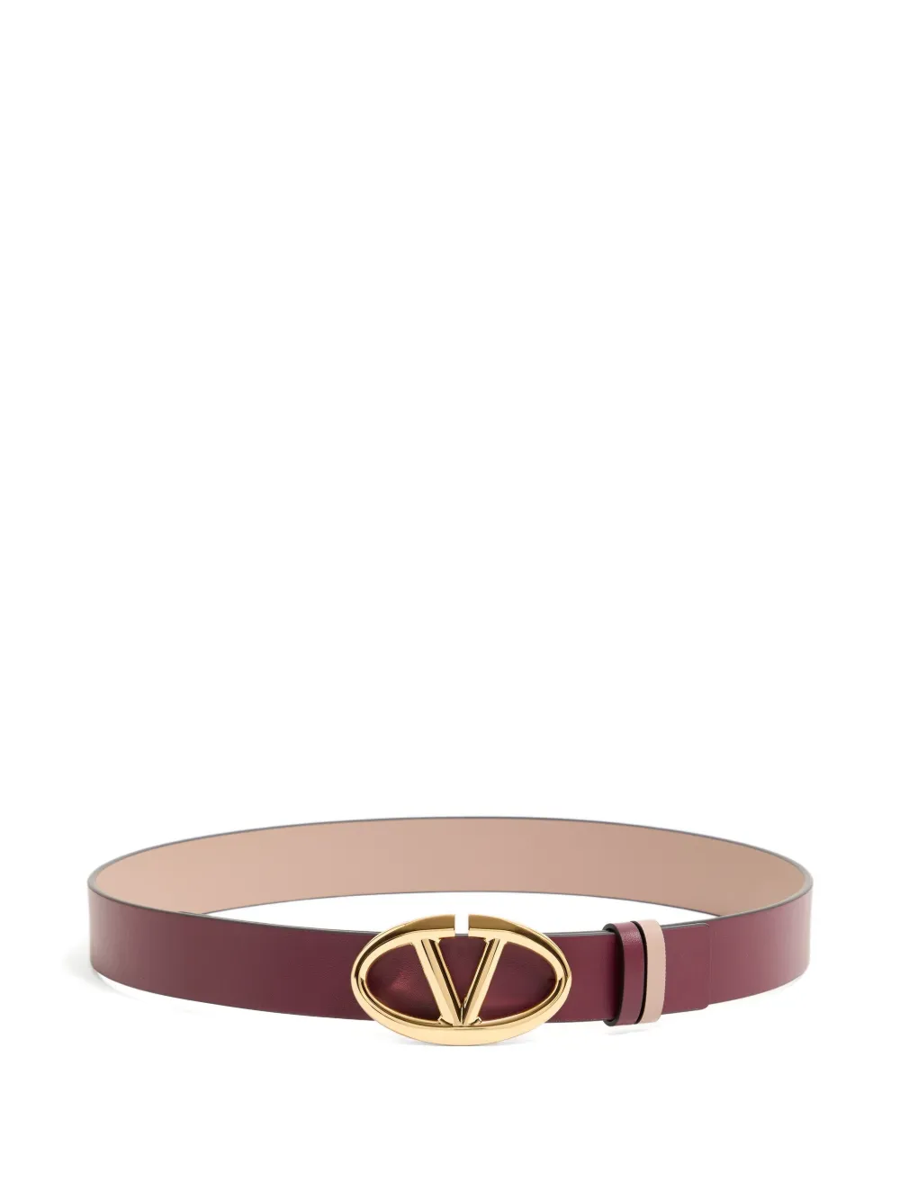 Valentino Garavani VLogo The Bold Edition reversible calfskin belt, 30mm - Rosso
