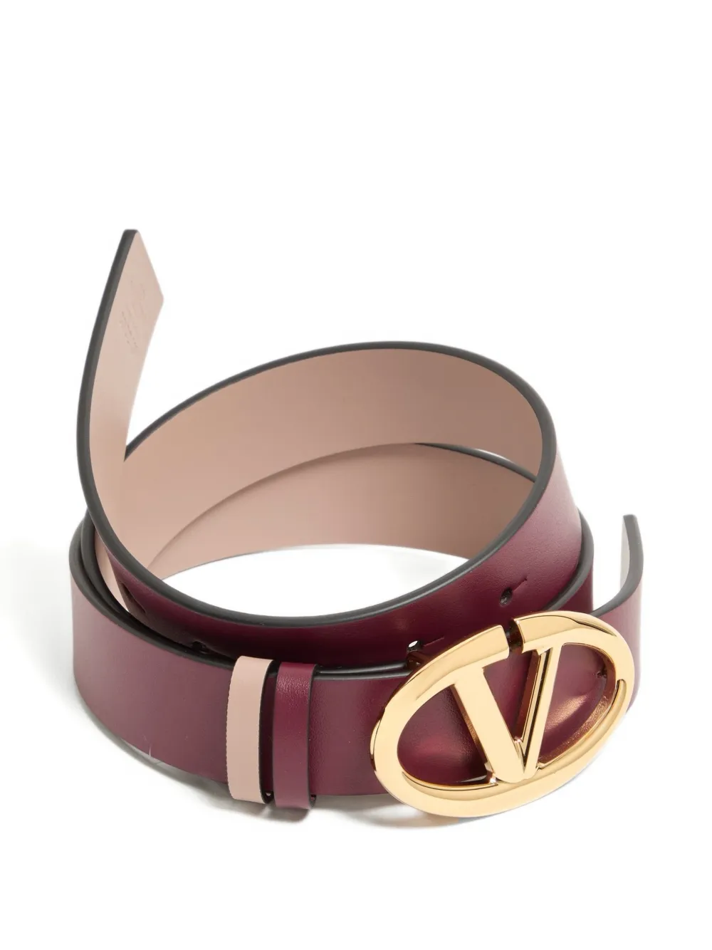 Valentino Garavani VLogo The Bold Edition omkeerbare kalfsleren riem 30mm Rood