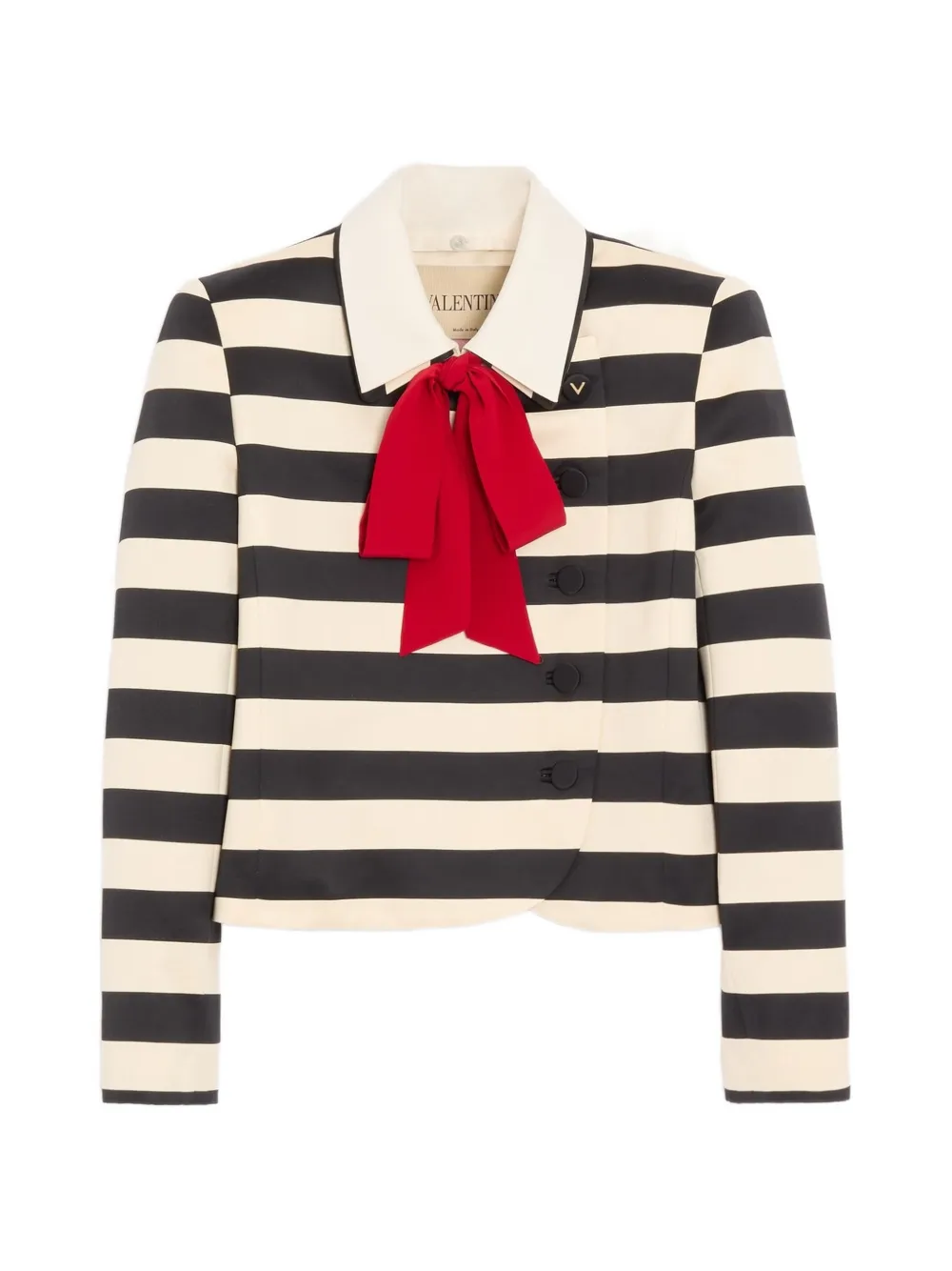 Valentino Garavani Maxi Barré cotton satin jacket - Toni neutri