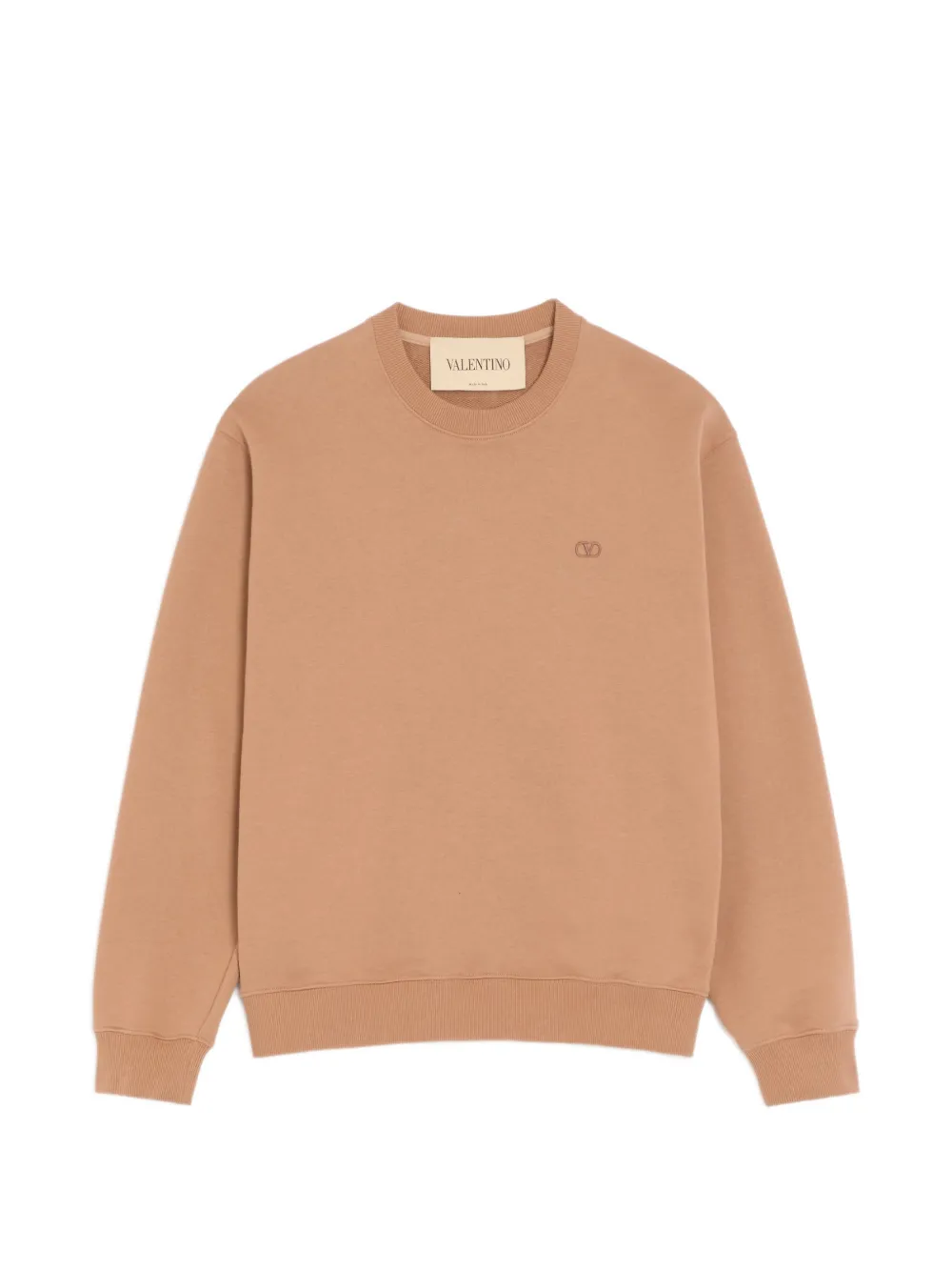 Valentino Garavani cotton sweatshirt with VLogo embroidery - Nude
