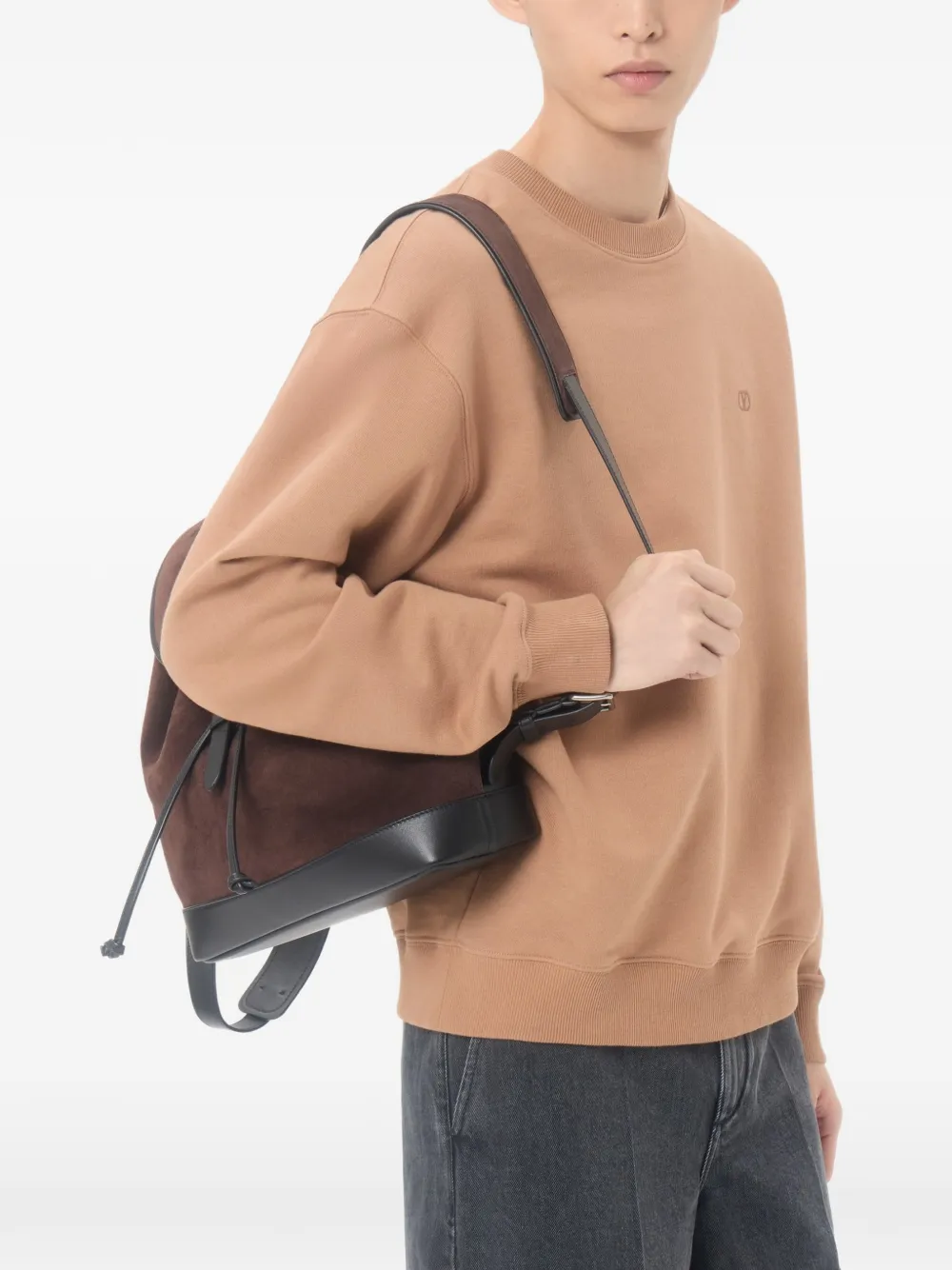 Valentino Garavani Katoenen sweater met VLogo borduurwerk Beige