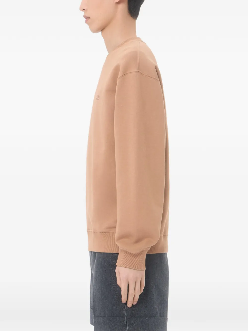 Valentino Garavani Katoenen sweater met VLogo borduurwerk Beige