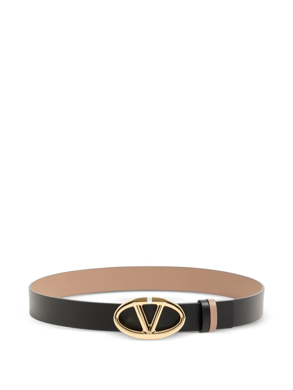Valentino Garavani Vlogo The Bold Edition reversible calfskin belt, 30mm - Nero