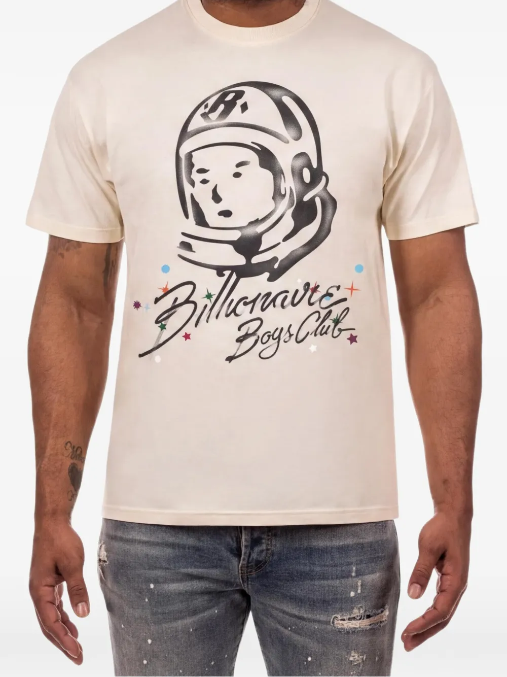 Billionaire Boys Club Helmet T-Shirt mit grafischem Print - Nude