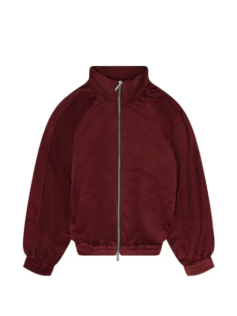 RHUDE zip-up velvet track jacket