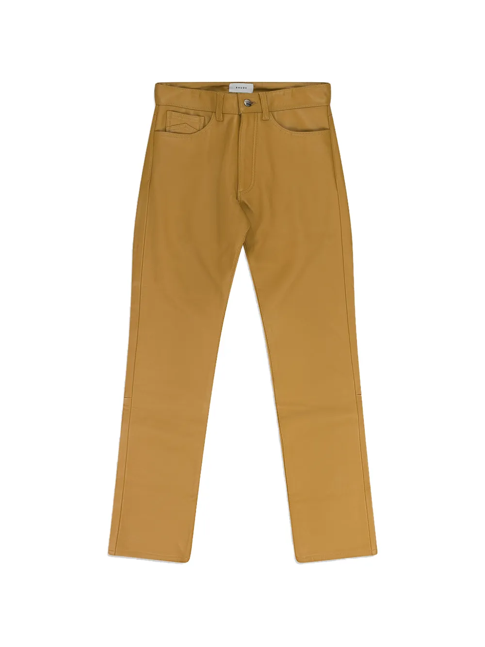 RHUDE straight-leg leather trousers - Toni neutri