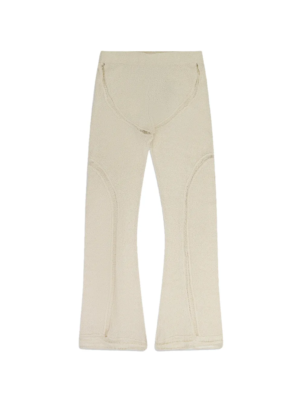 RHUDE flared knitted trousers - Nude
