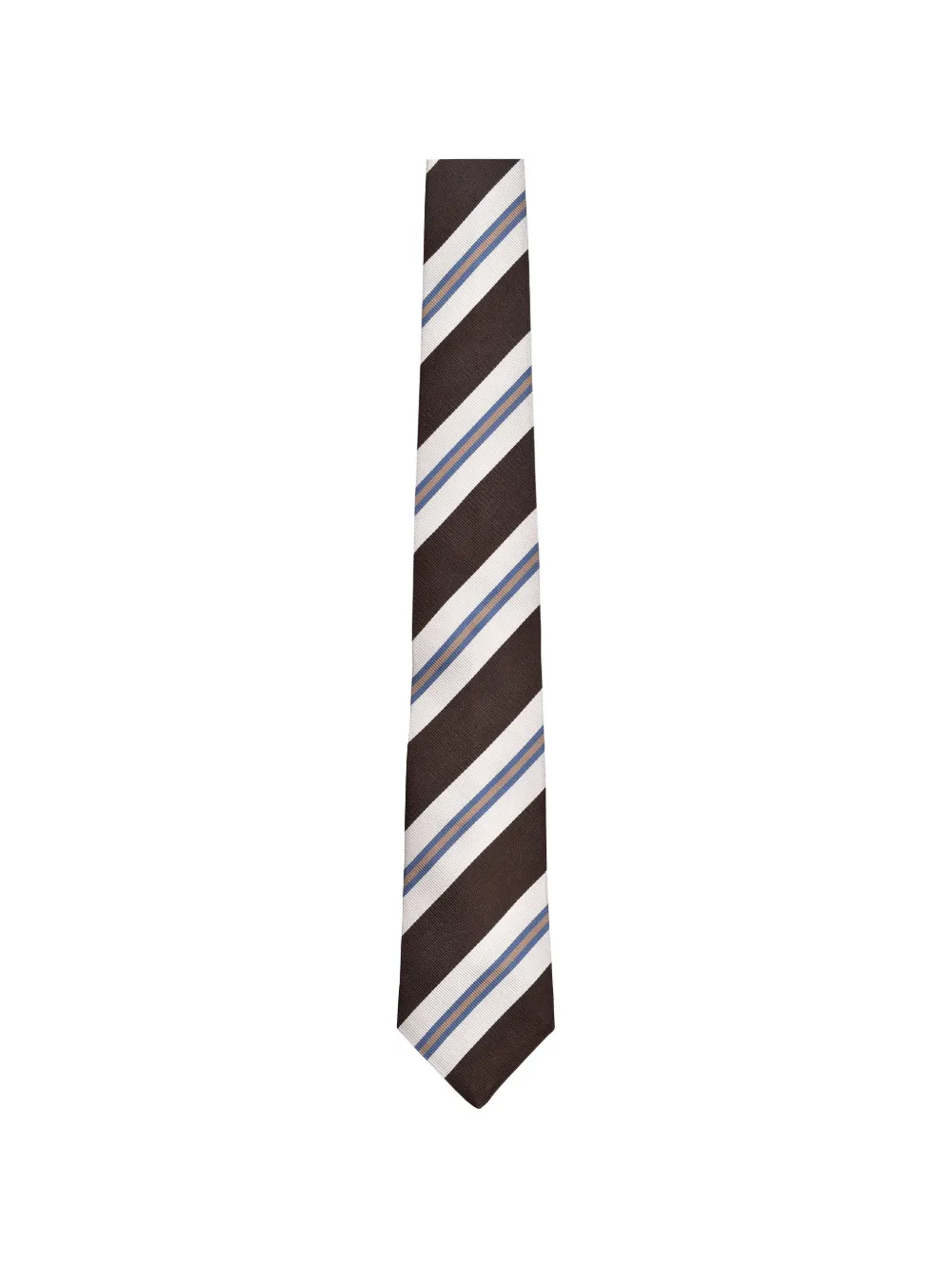 Brunello Cucinelli striped skinny-tie - Marrone
