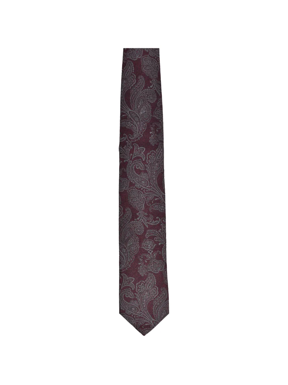 Brunello Cucinelli paisley herringbone-texture tie - Rosso