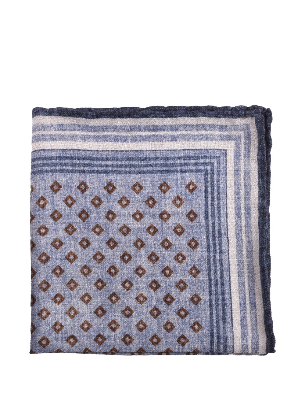 Brunello Cucinelli geometric-print handkerchief - Blu