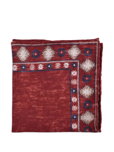 Brunello Cucinelli geometric-border handkerchief