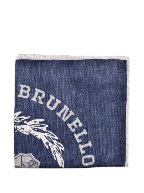 Brunello Cucinelli monogram-emblem handkerchief