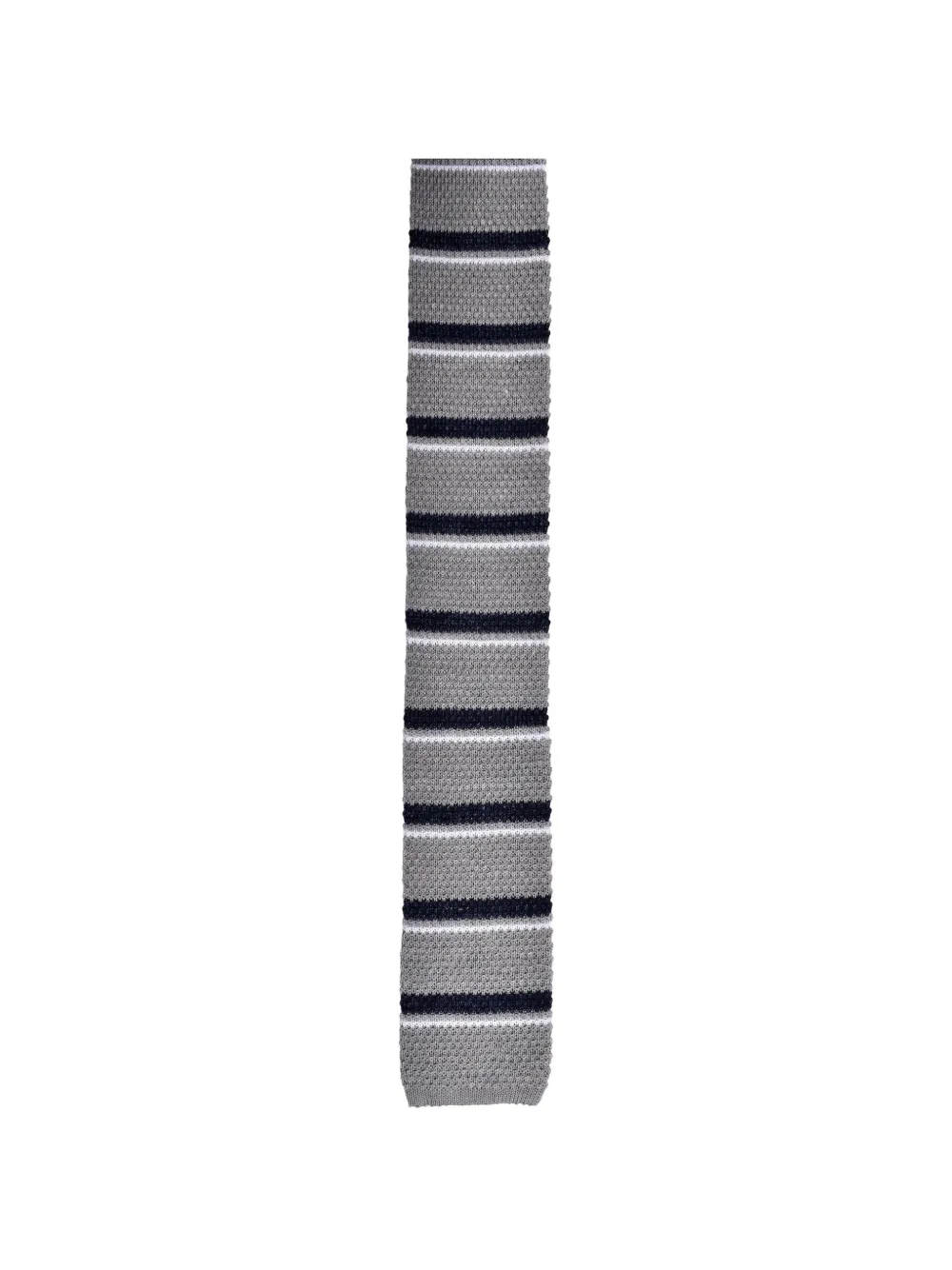 Brunello Cucinelli striped knitted tie - Grau