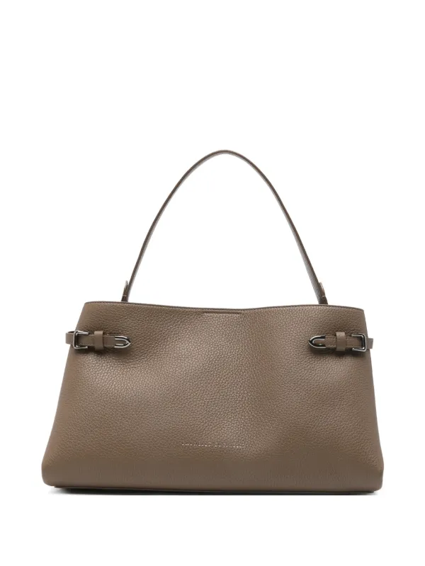 Brunello Cucinelli Pebble-leather Tote Bag in Brown