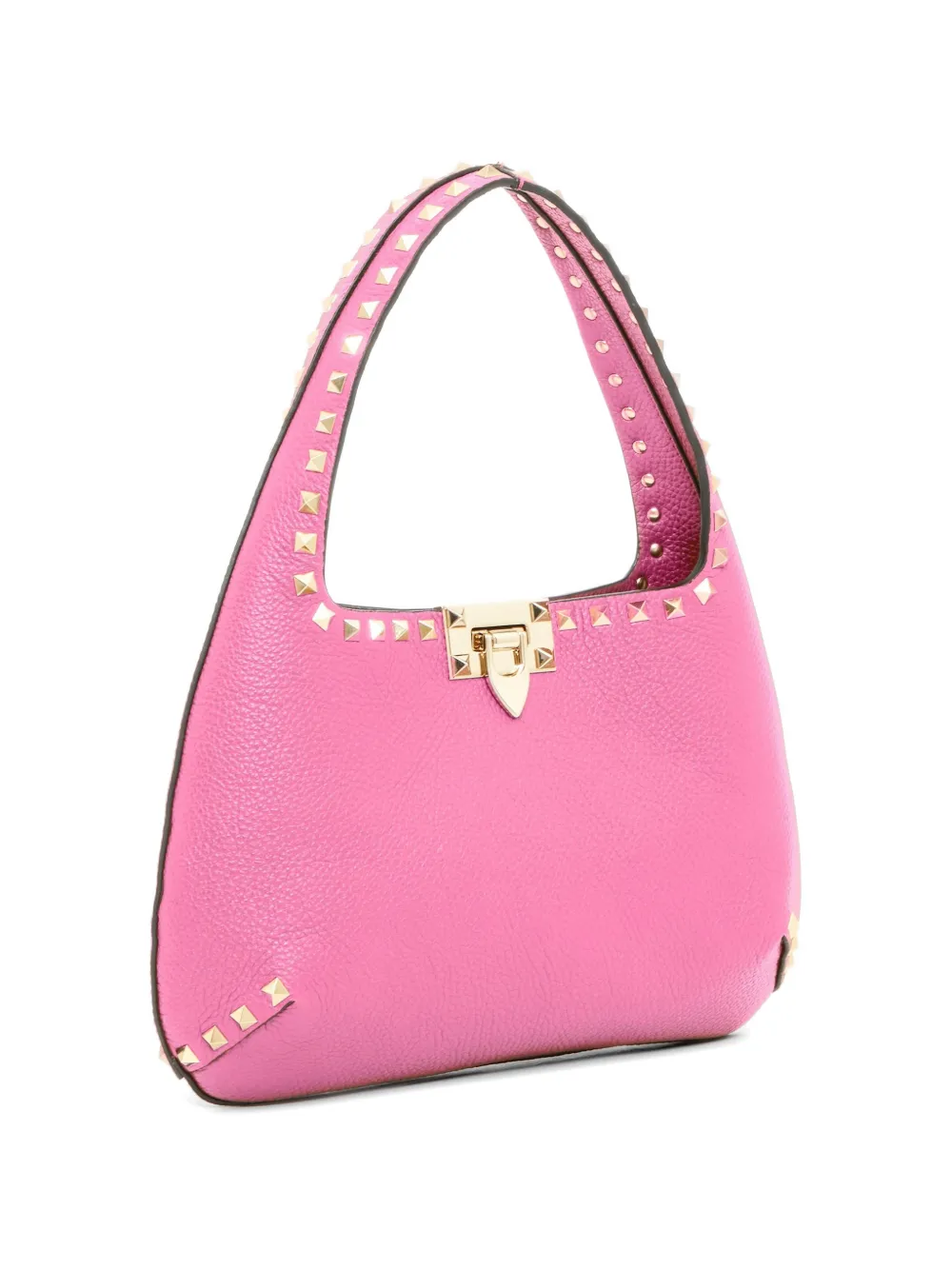 Valentino Garavani Rockstud kleine shopper van korrelig kalfsleer Roze