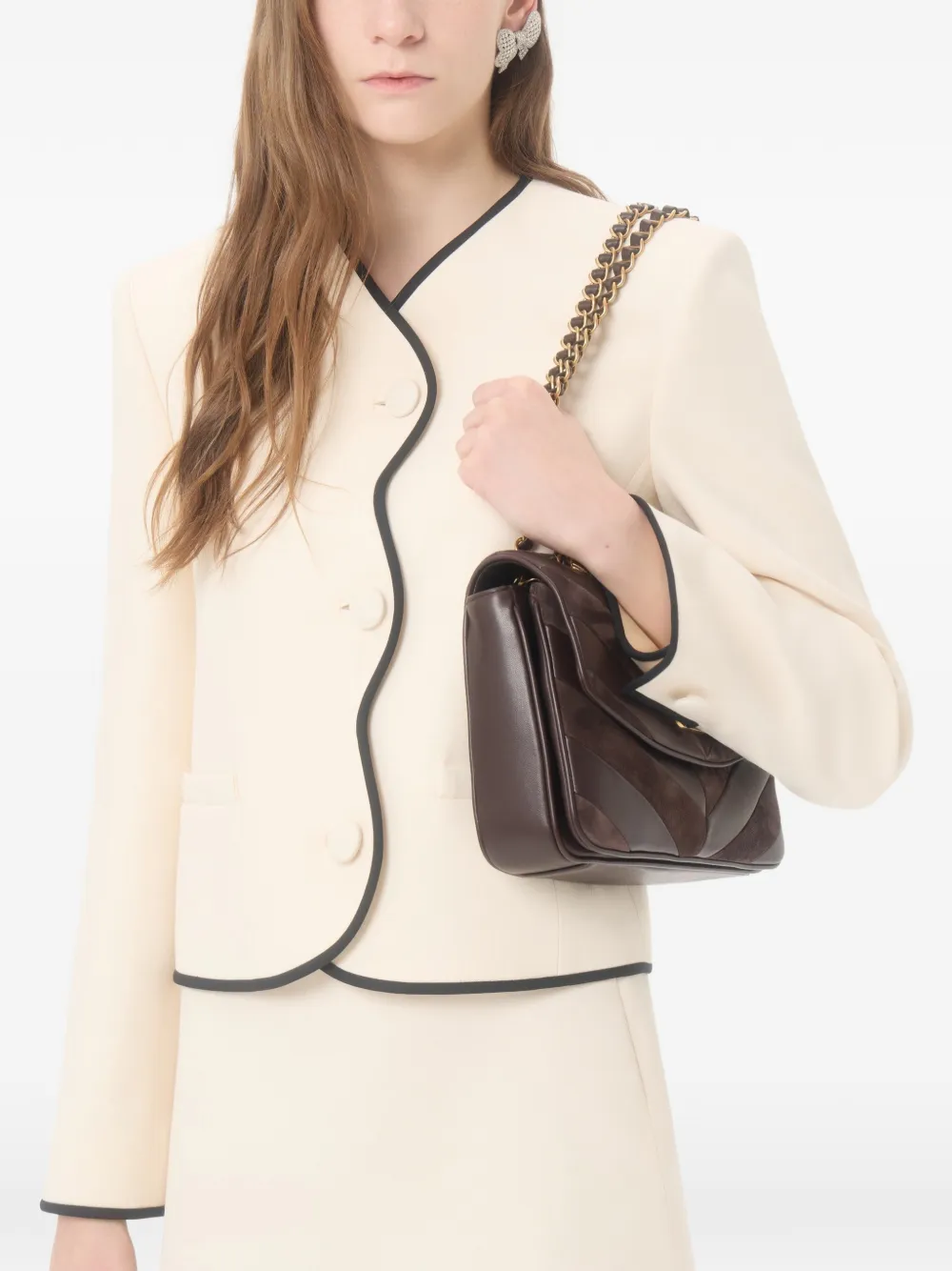 Valentino Garavani Crêpe couture jack Beige