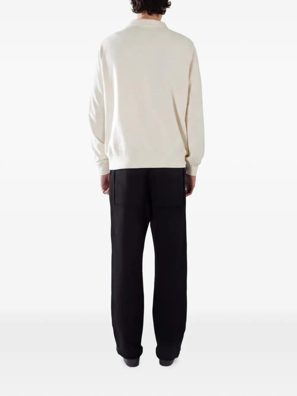 Les Tien Poloshirt met lange mouwen Beige