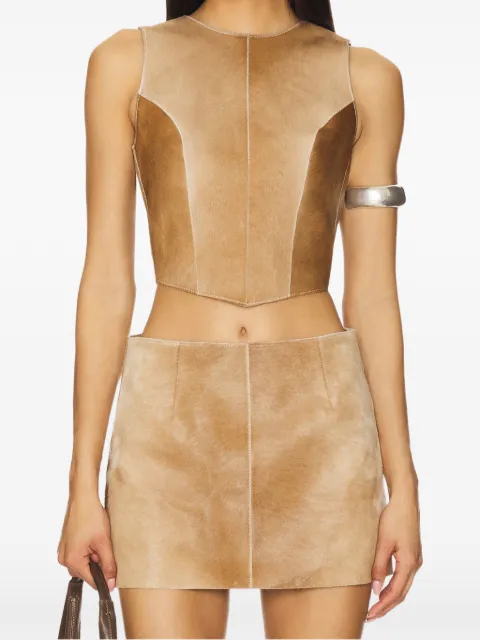 Zut hair-on leather skirt